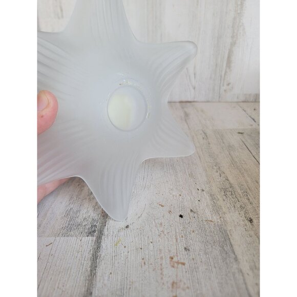 Vintage‎ frosted glass flower candle holder Unique home decor - Picture 7 of 9